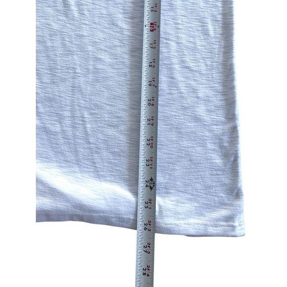 INC Ruched Side Tie Lightweight White Short Sleeve TShirt Size L Casual Normcore - Picture 5 of 6